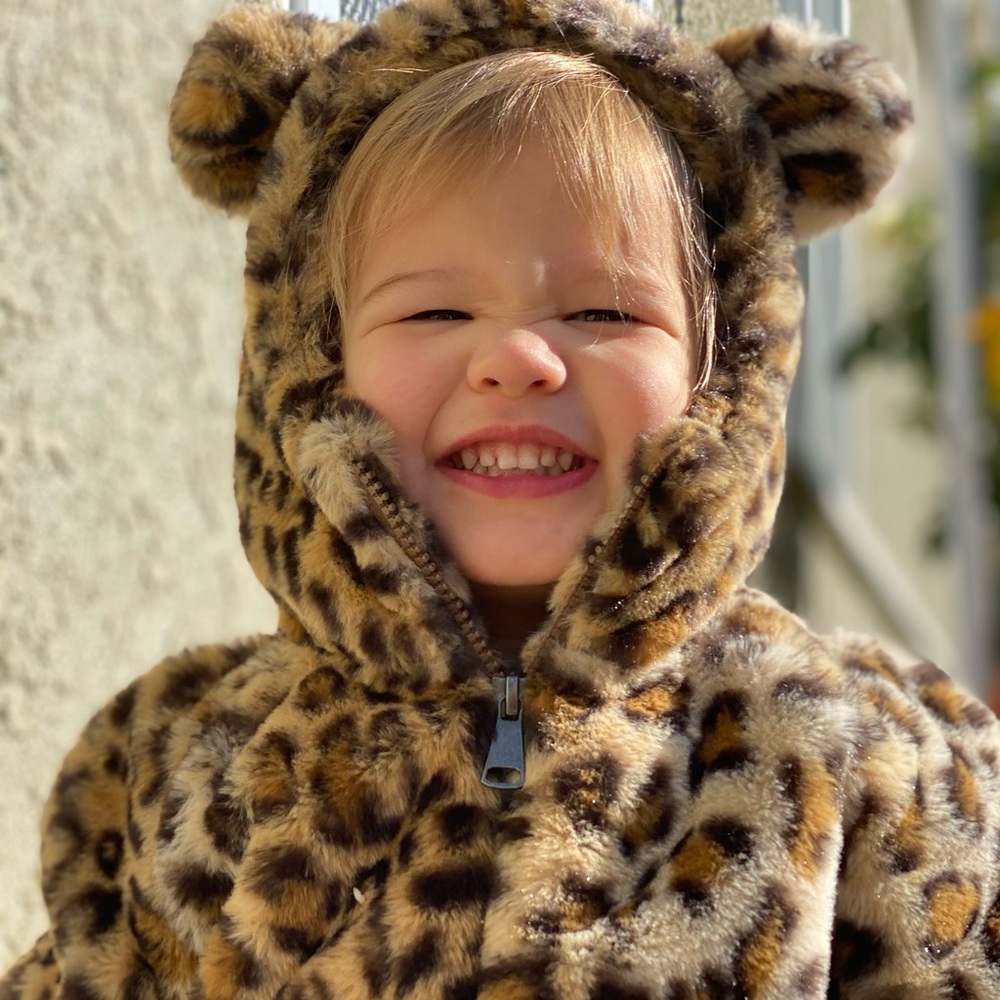2T Faux Fur Bomber Jacket TUCKER + TATE Leopard Nordstrom toddler coat